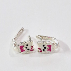 сребърни детски обеци